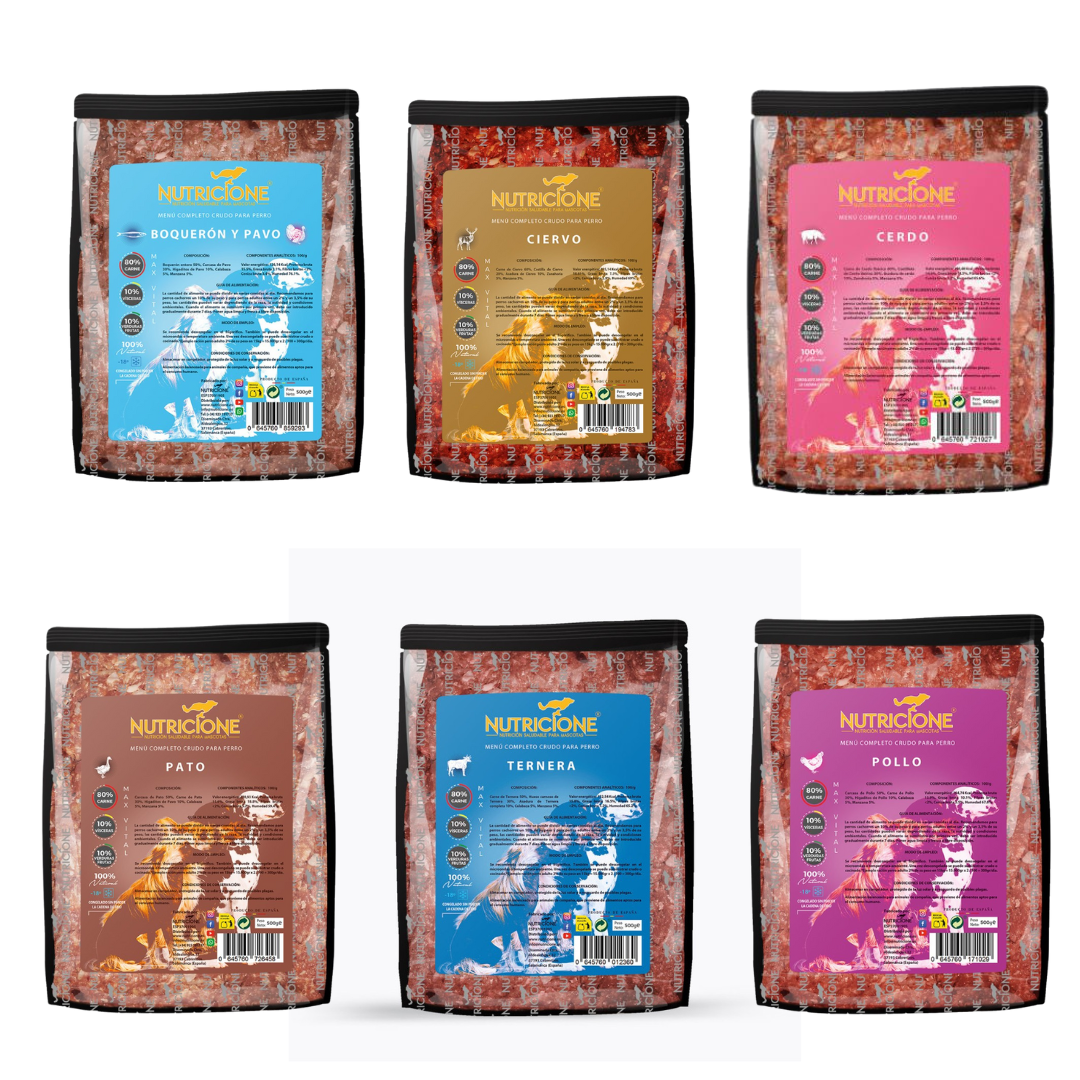 Pack all menús Nutricione - 6 tipos (500grs x 6)