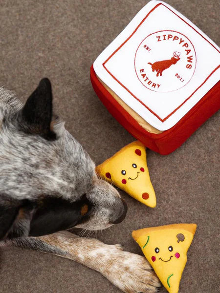 Joguina interactiva per a gossos - Caixa de Pizza 🍕 - ZippyPaws